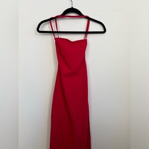 Chic Backless Red Dress